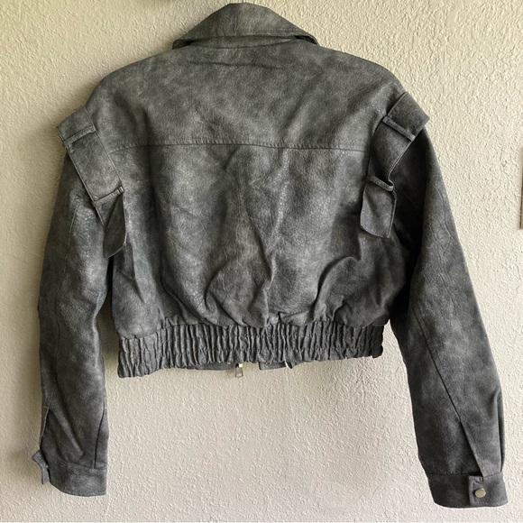 Harper Washed Faux Leather Jacket - Picture 6 of 10